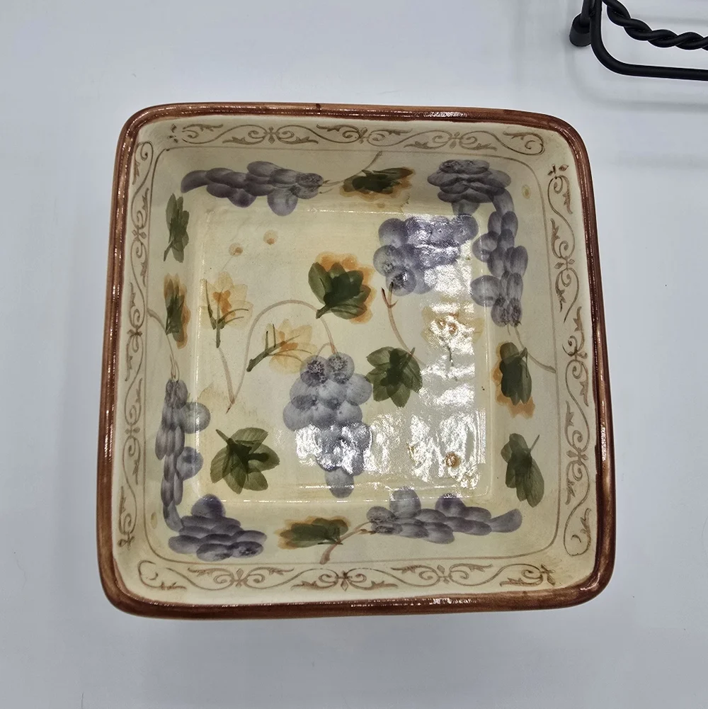Temptations by Tara Floral Stoneware Casserole Dish | 1 Qt Bakeware